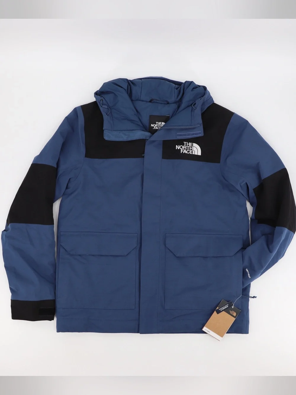 New The North Face Men’s Medium Cypress Insulated Parka Blue Black Authentic
